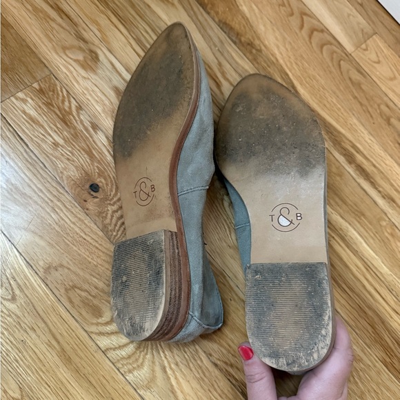 Grey Women's Suede Suede Loafers - Picture 4 of 5